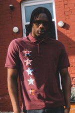 all star polo dark red