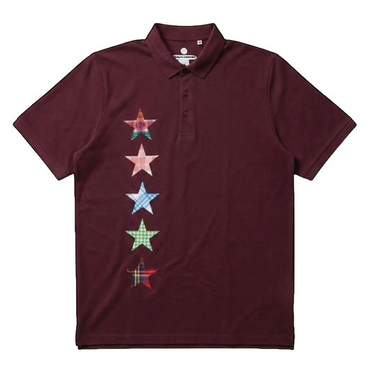 all star polo dark red