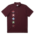 all star polo dark red