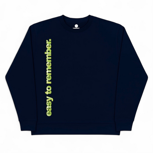 side logo sweater navy