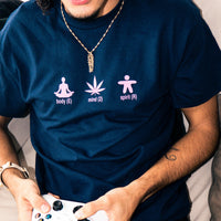 body mind spirit tee - navy