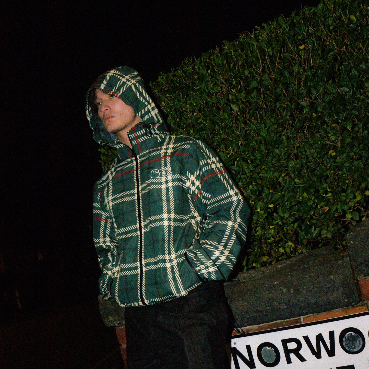 plaid all weather coat