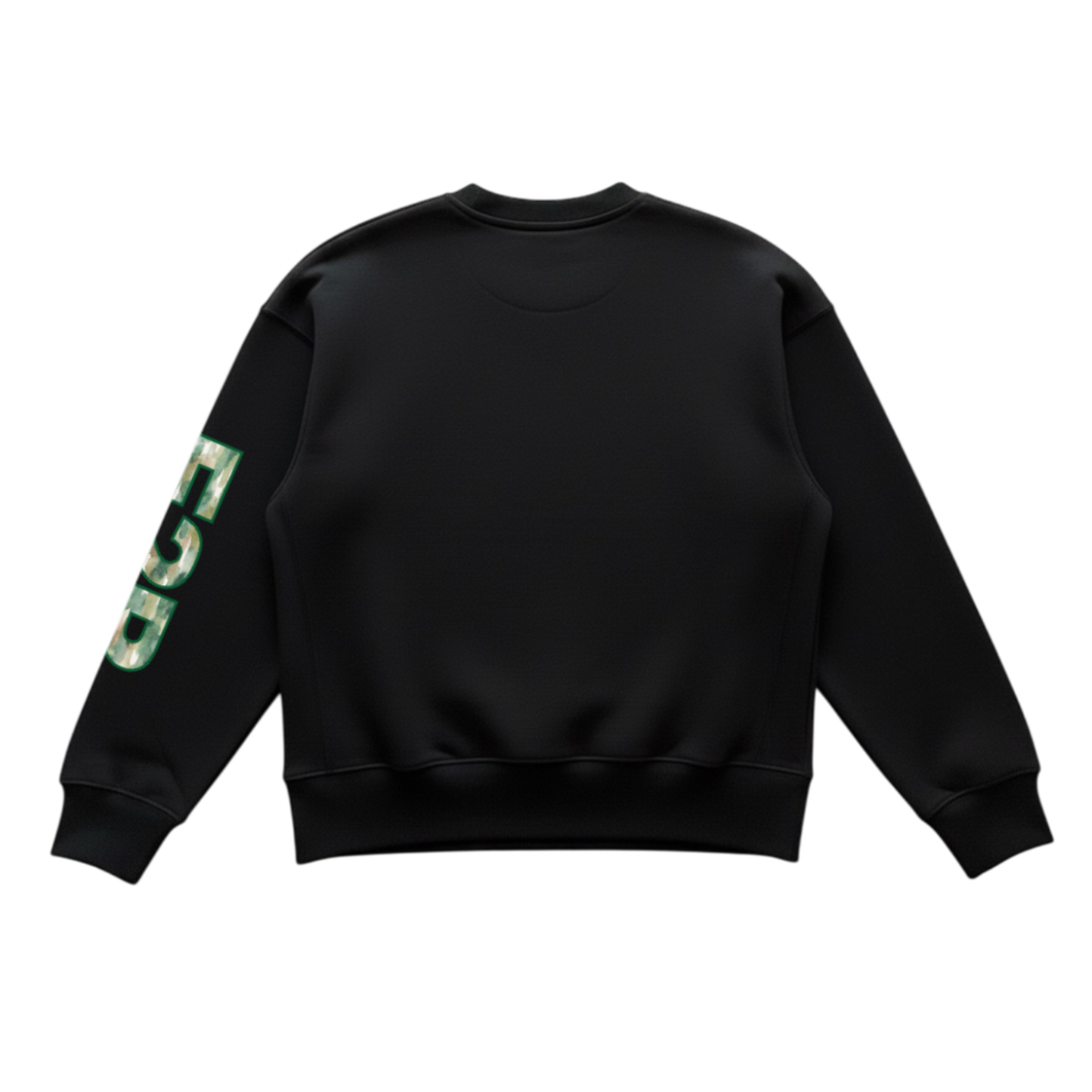 watercolour camo jumper black