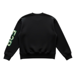 watercolour camo jumper black