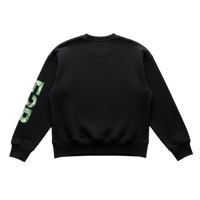watercolour camo jumper black