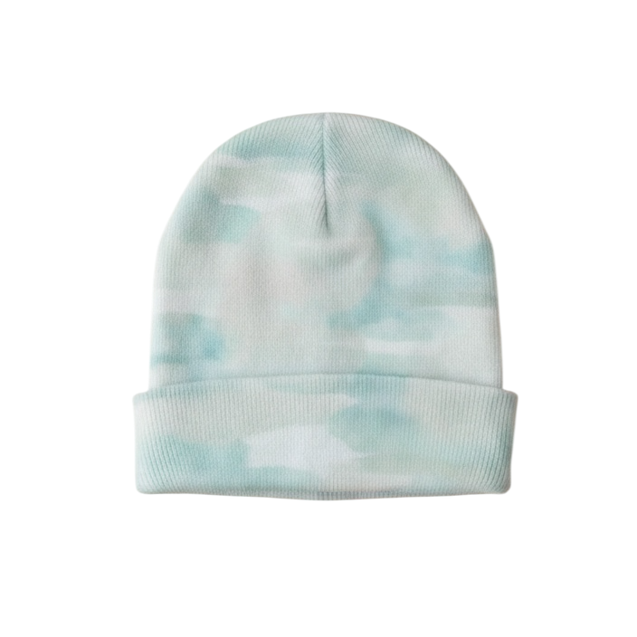 watercolour camo cuff beanie light