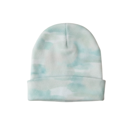 watercolour camo cuff beanie light