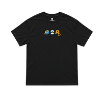 throwback logo tee - black